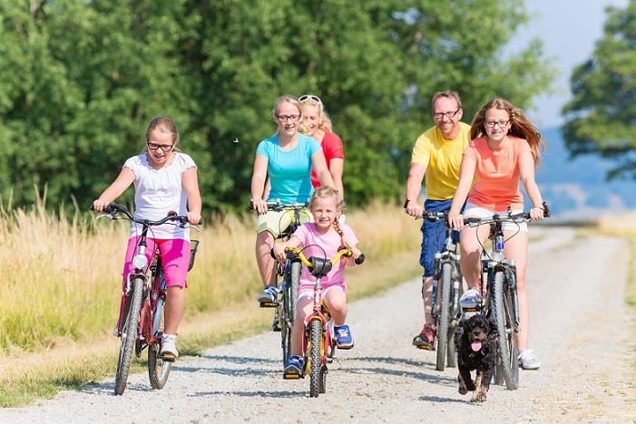 Fahrradfahren ein Spass für die ganze Familie 