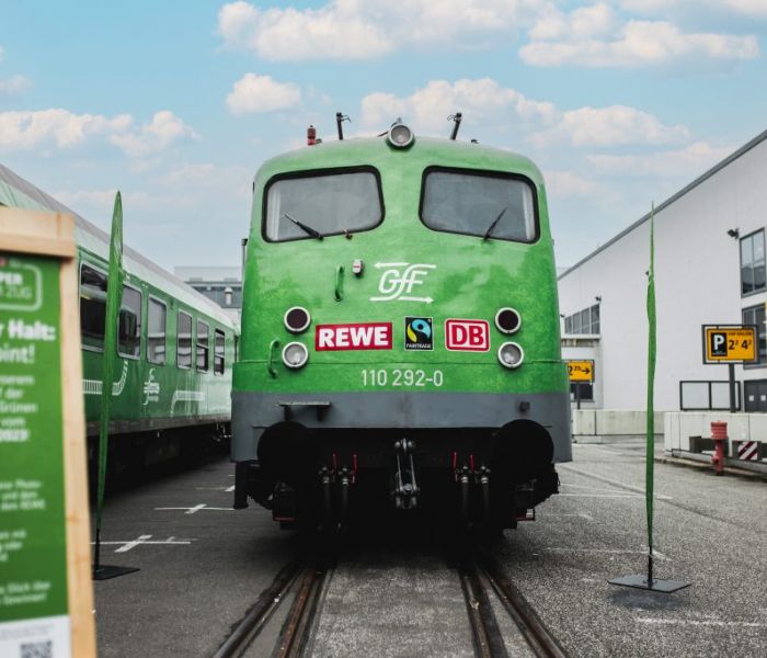 Der REWE-Supermarktzug war bereits Ende 2021 in Hessen unterwegs. (Foto: REWE)